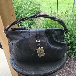 Hugo Boss Dark Brown Leather Shoulder Bag